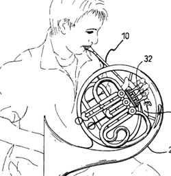 french horn player clipart